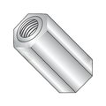 Newport Fasteners Hex Standoff, #8-32 Thrd Sz, Aluminum Plain, 3/8" Hex W, 1000 PK 249223